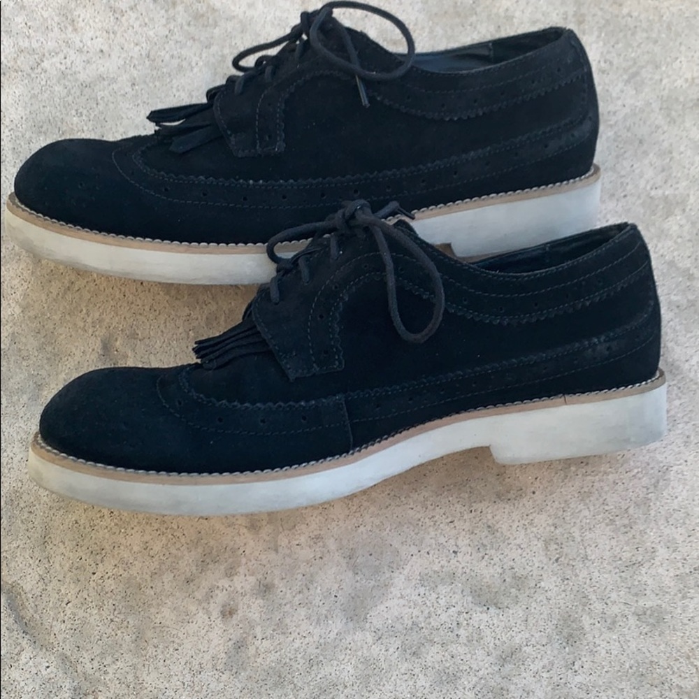 💚Steve Madden Black Maarku Oxford Wingtip Size 10 - Picture 5 of 9